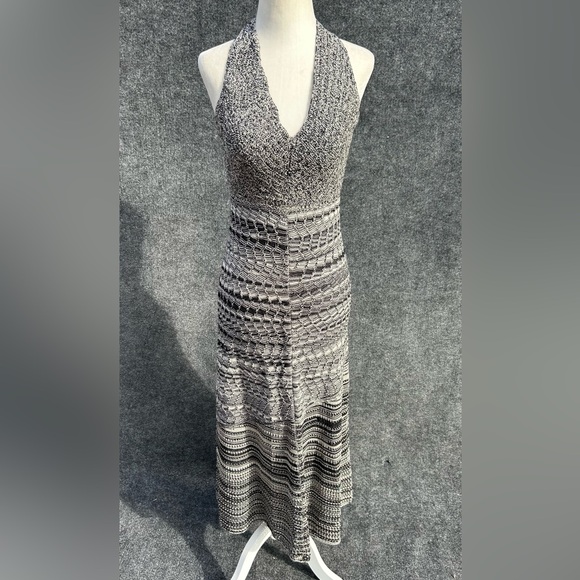 rachel comey crochet dress | Dresses | Rachel Comey Space Knit Natural Black Halter Xs SIZ:47 Style_Rustic Muslim Satin Bridesmaid Wedding Mitch dress Finished with a deep